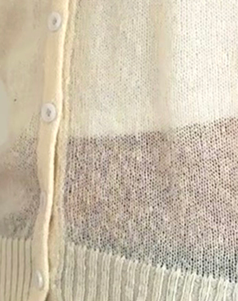 Solana Light Knit Cardigan in Ivory