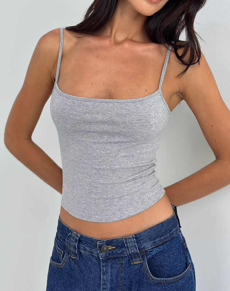 Solay Vest Top in Grey Marl
