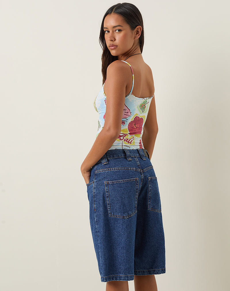 Solay Cami Top in Bali Blue