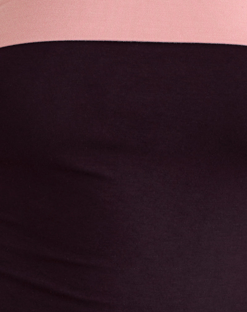 Solna Bandeau Top in Redwood with Pink Lady Binding