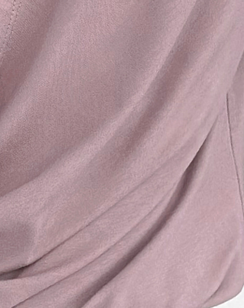 Sore Long Sleeve Cowl Top in Jersey Dusty Mauve