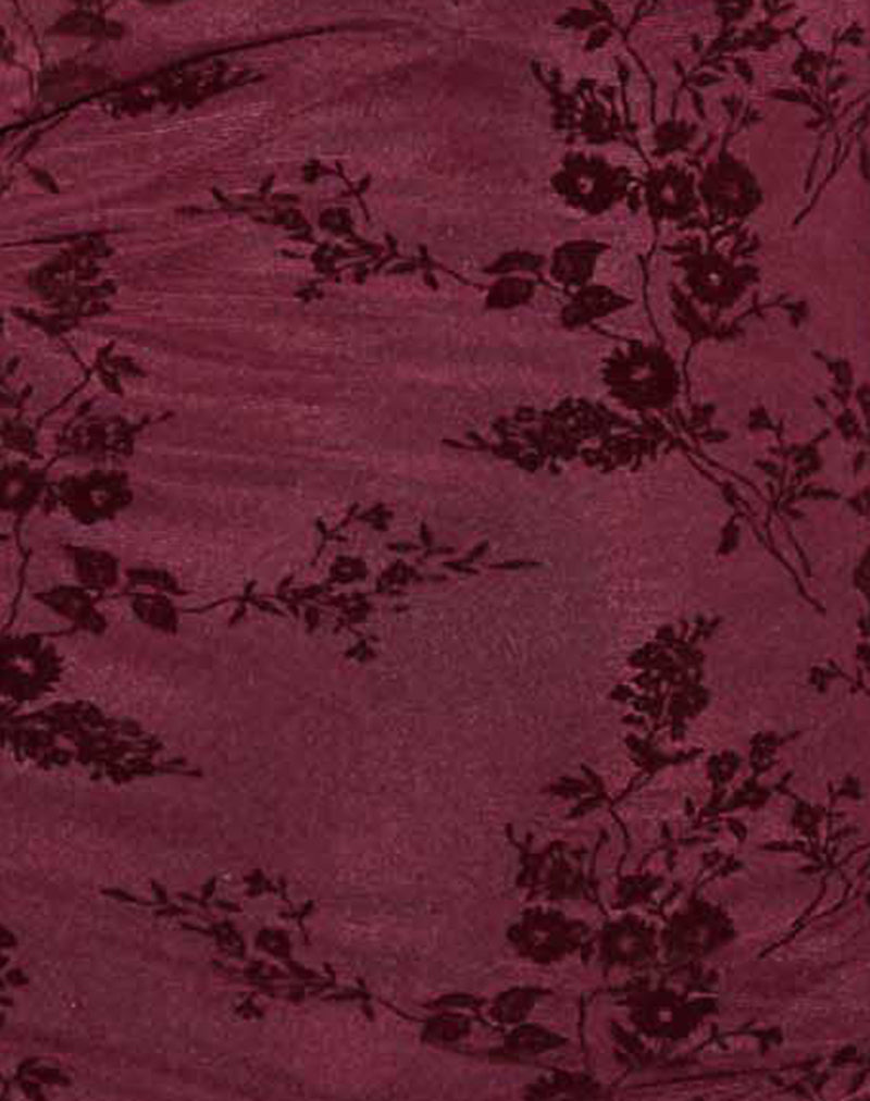 Sriti Mini Dress in Botanical Flower Maroon
