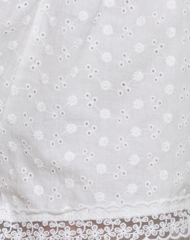 Strapa Cami Top in Broderie Ivory