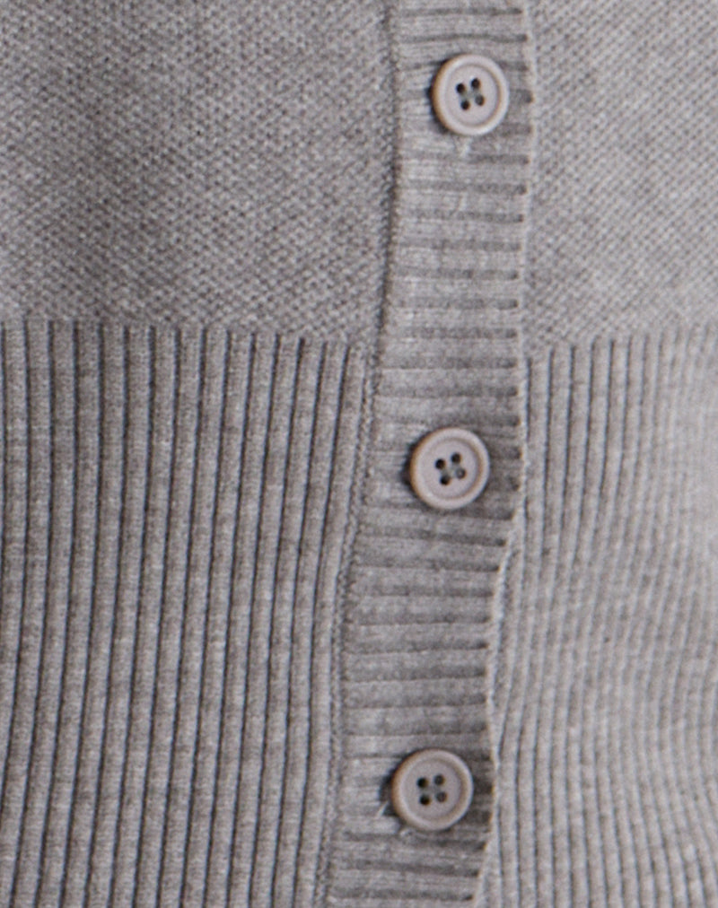 Subra Long Sleeve Cardigan in Grey