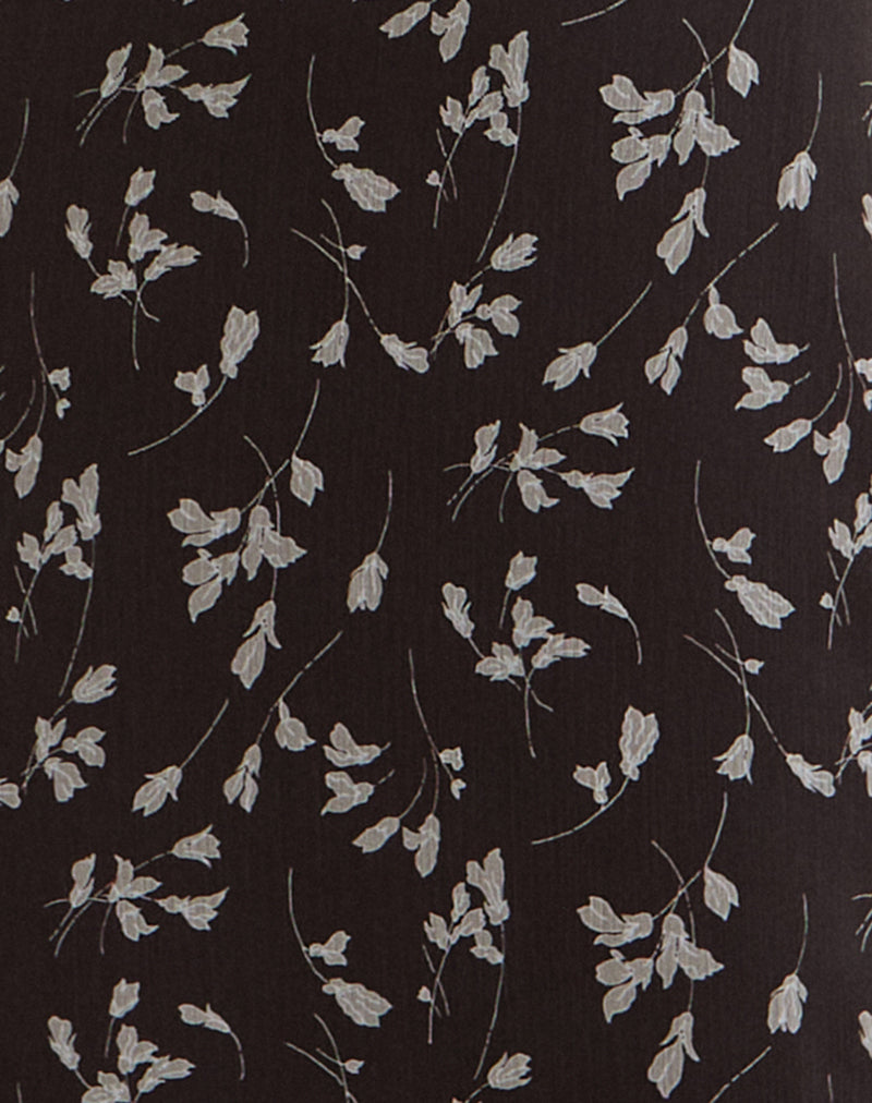 Sunita Maxi Dress in Flower Chiffon Brown