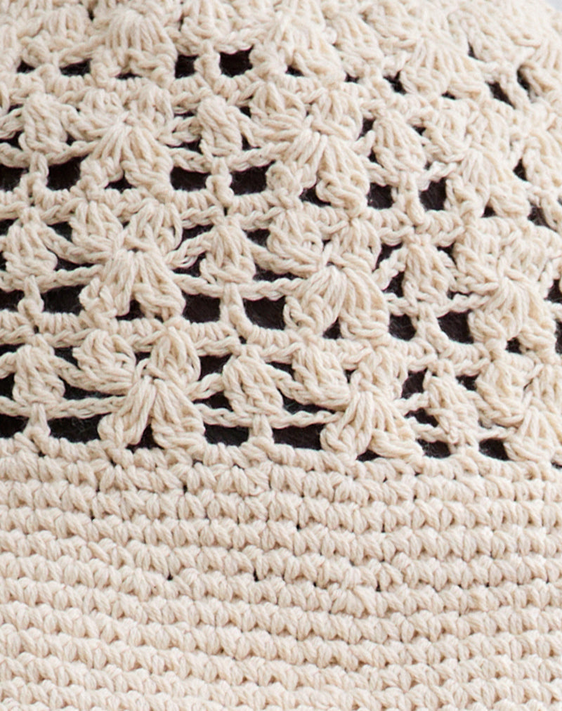 Suno Bucket Hat in Crochet Ivory