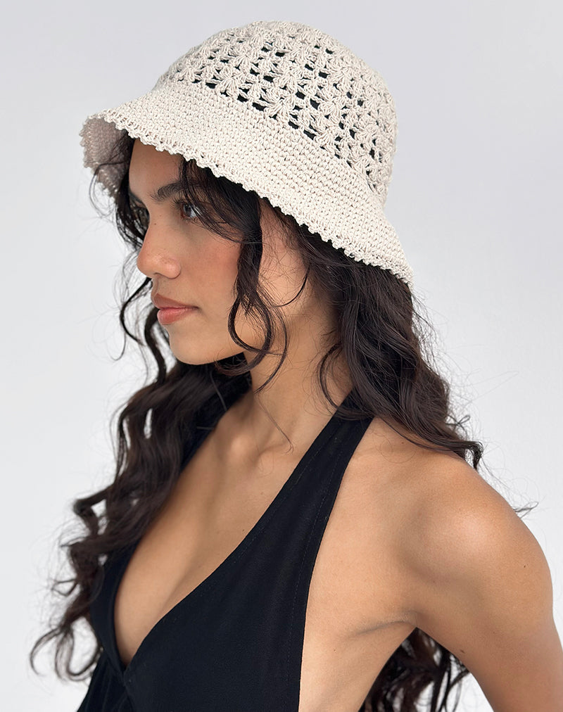 Suno Bucket Hat in Crochet Ivory