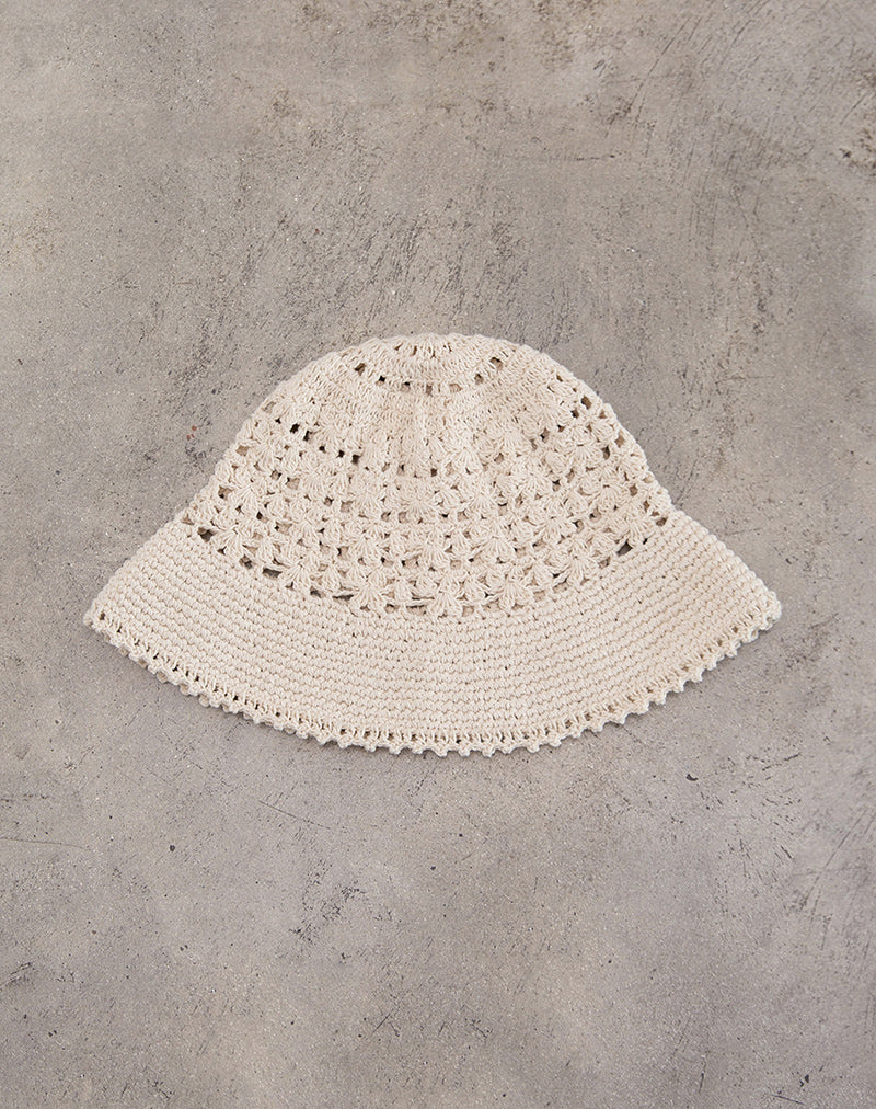 Suno Bucket Hat in Crochet Ivory