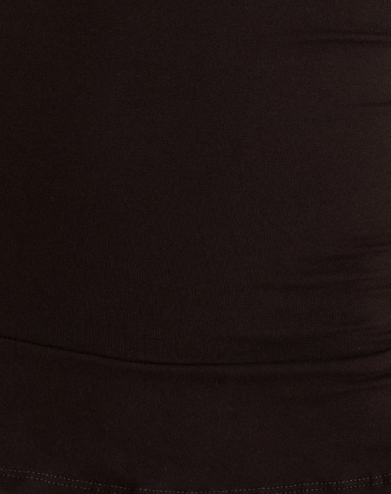 Suzetta Halter Mini Dress in Chocolate Brown