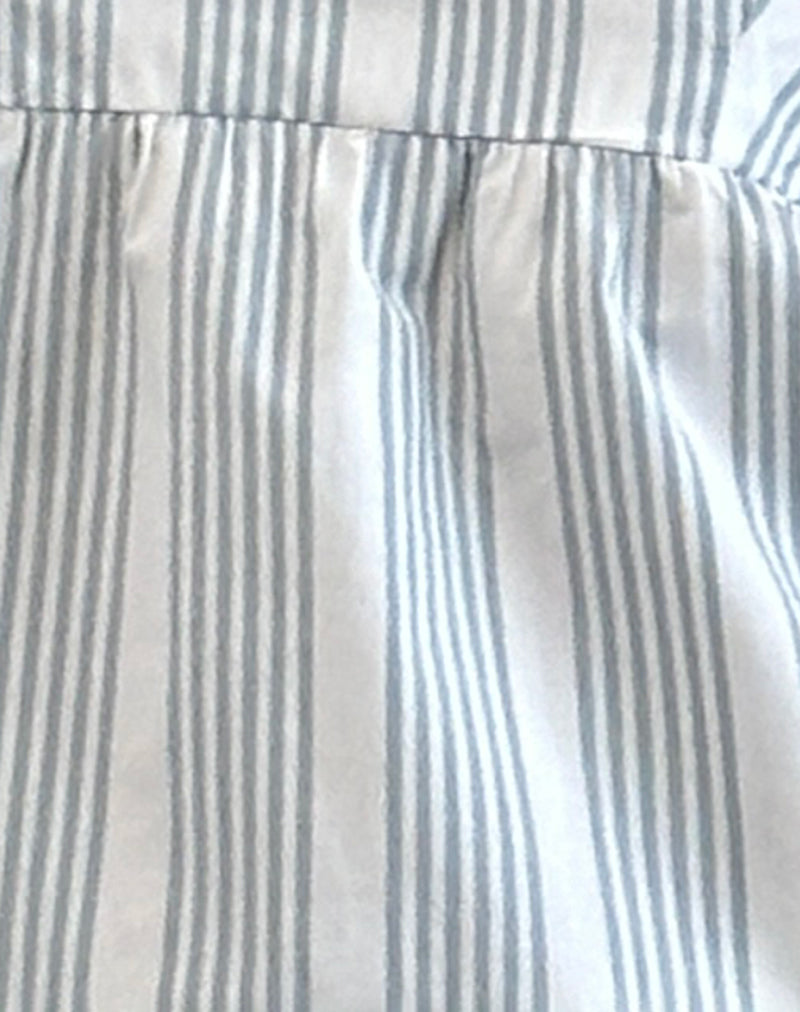 Svana Cami Top in Vertical Grey Stripe