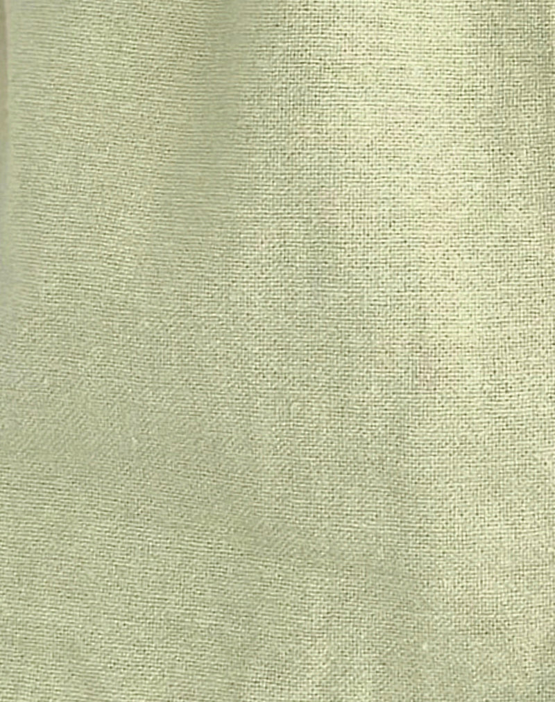 Syrma Backless Halter Top in Linen Sage Green