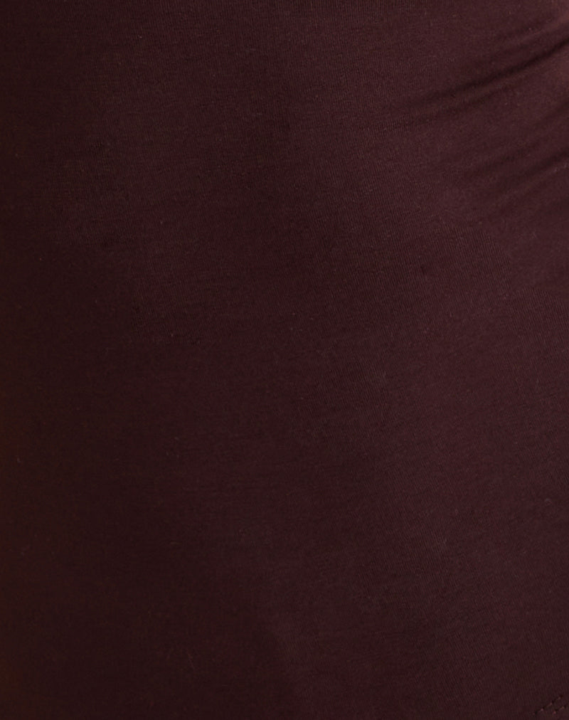 Sadra Halter Top in Rayon Jersey Bitter Chocolate