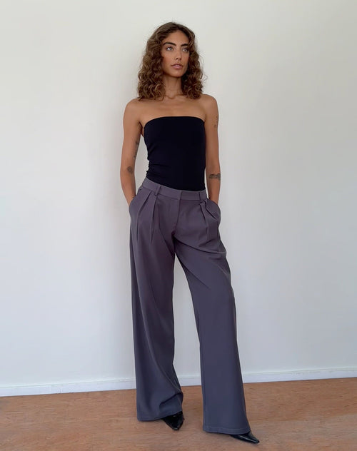 Taite Bandeau Bodysuit in Black Lycra