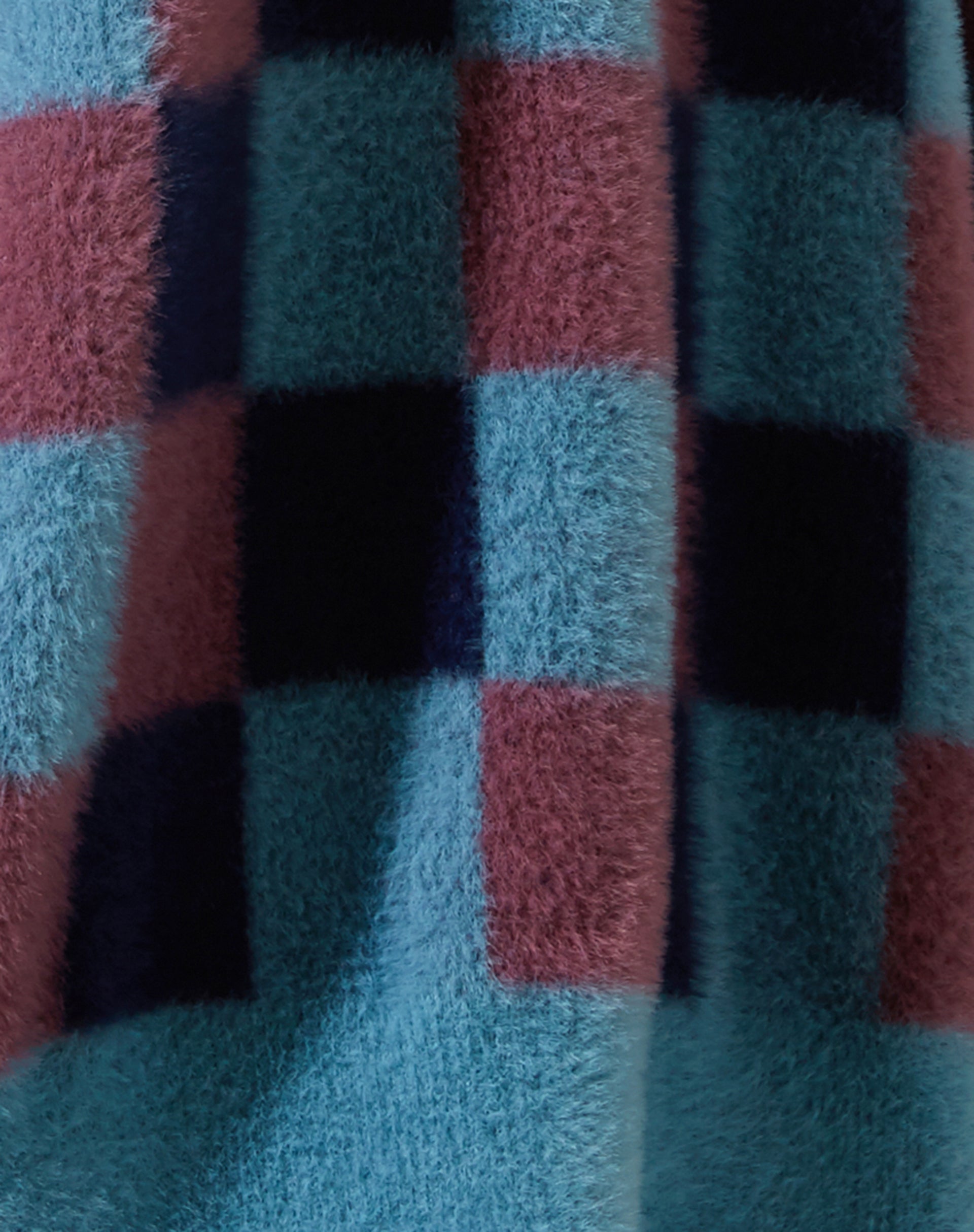 Talana Cardi in Check Blue Tones