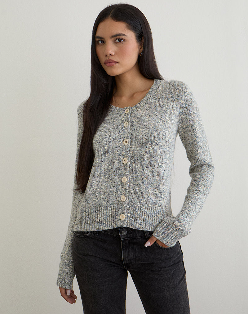 Talira Cardigan in Knit Dark Grey Marl