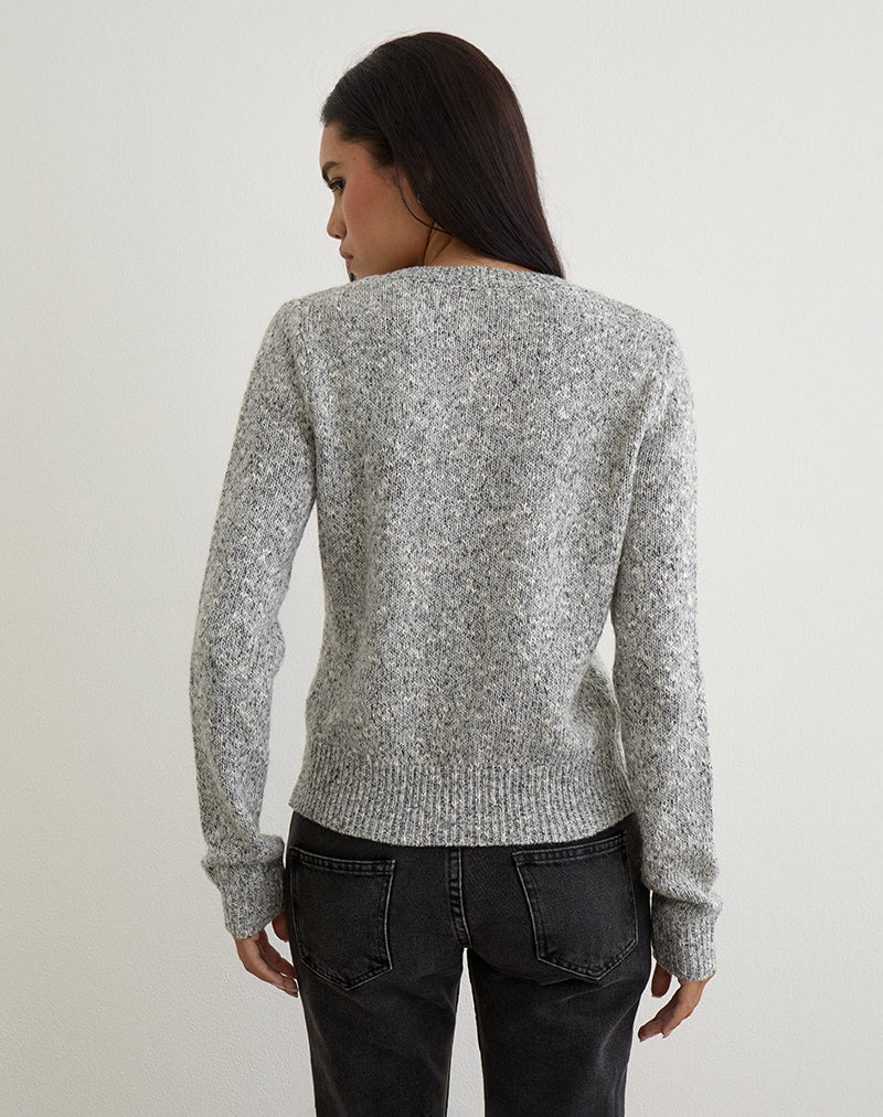 Talira Cardigan in Knit Dark Grey Marl