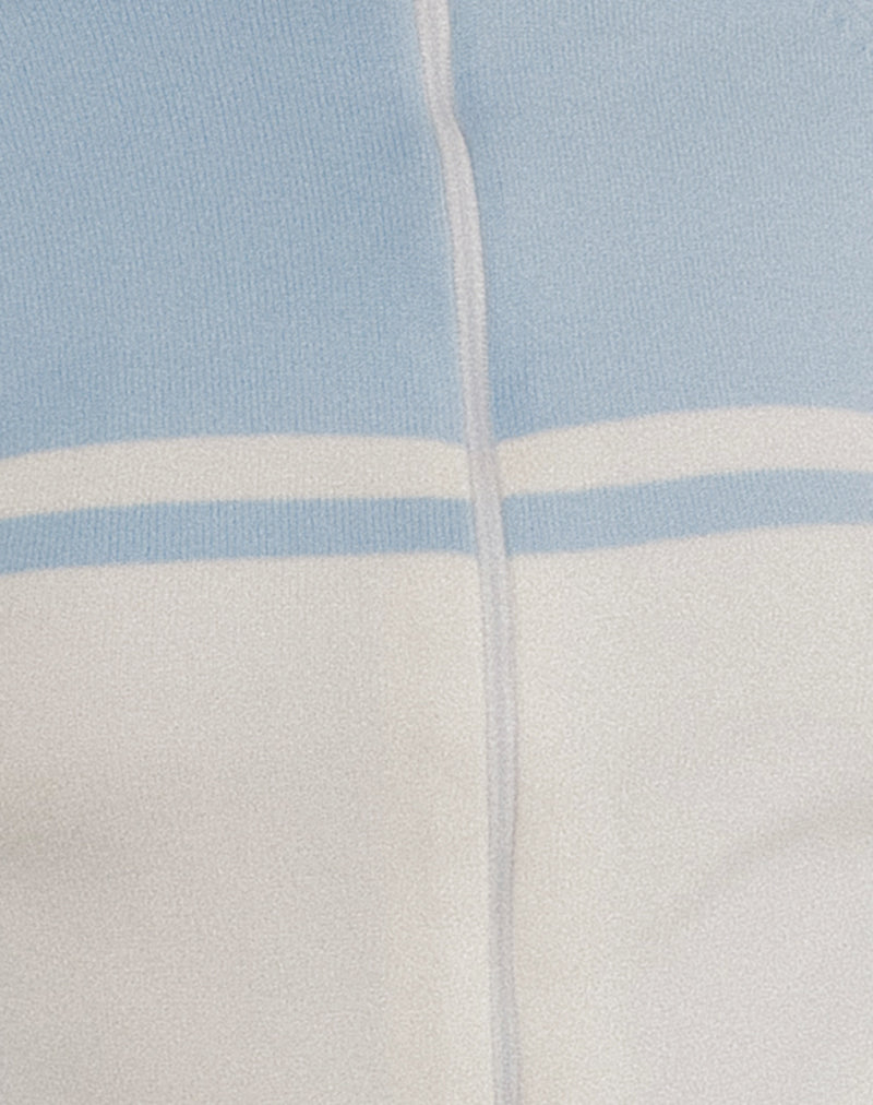 Talya Jacket in Panel Blue with White