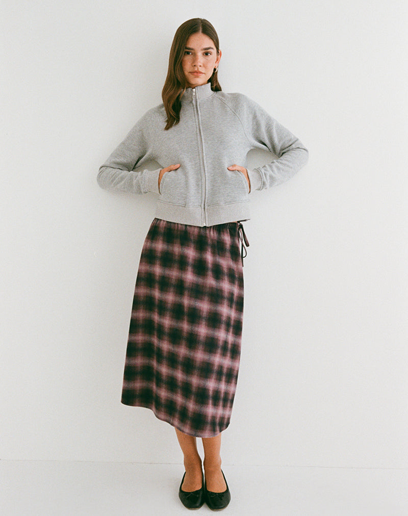 Tamayo Zip Turtleneck Jumper in Grey Marl