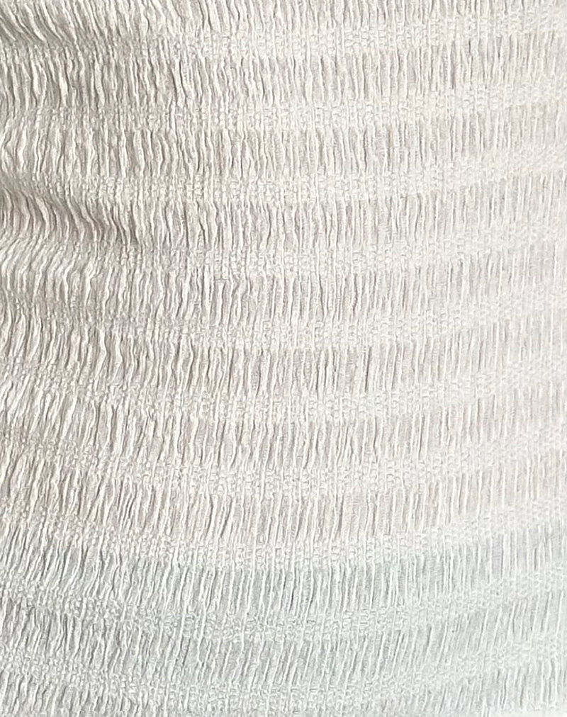 Tamia Asymmetric Top in Crinkle White