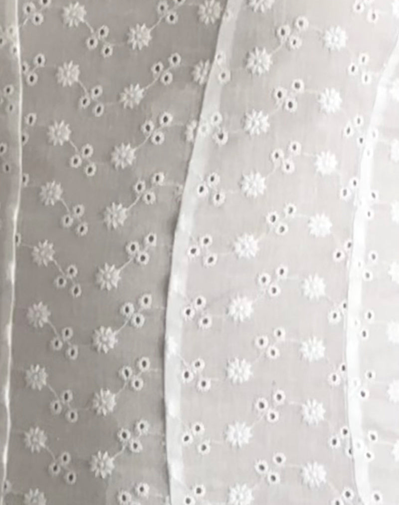 Tasma Corset Top in Woven Broderie White