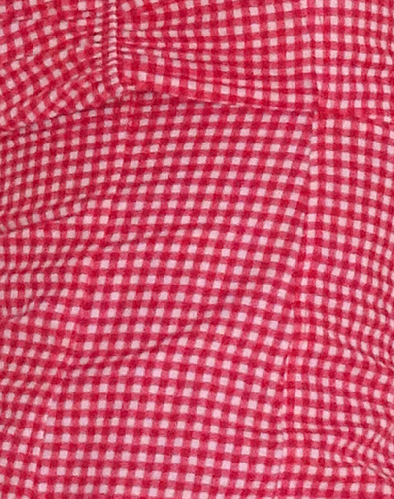 Tasy Playsuit in Red Gingham