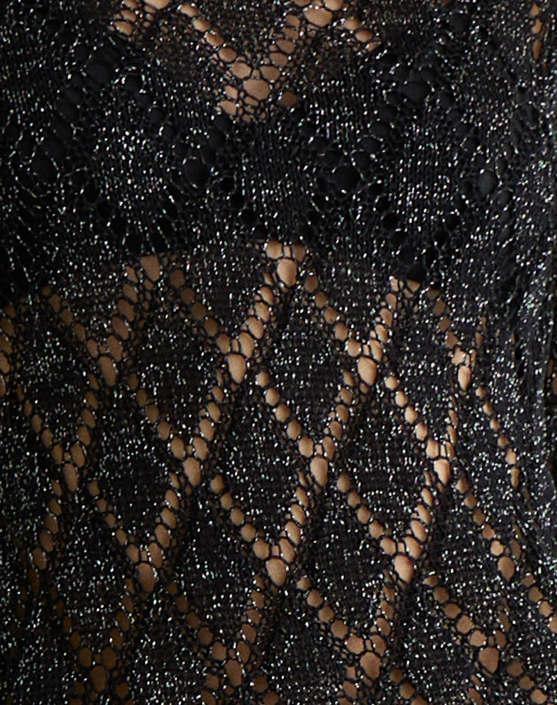 Tate Jumper in Metallic Black