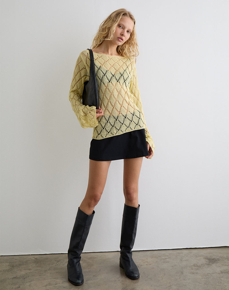 Tate Jumper in Metallic Lemon