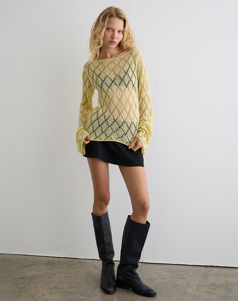 Tate Jumper in Metallic Lemon