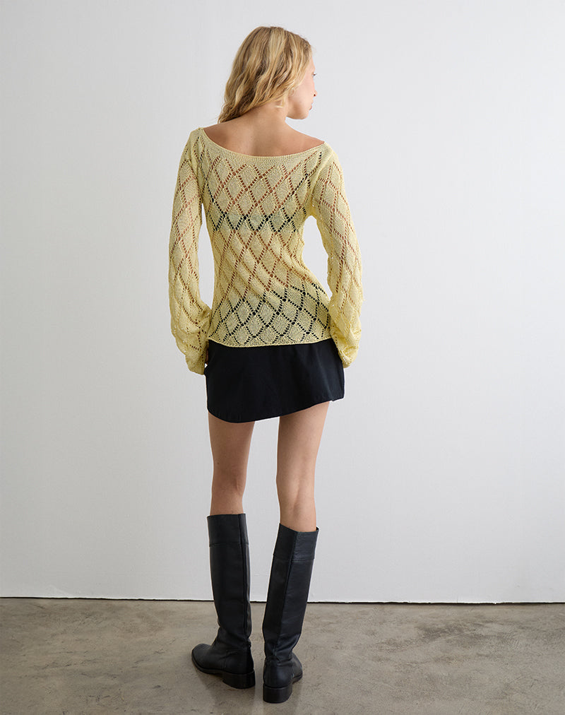 Tate Jumper in Metallic Lemon