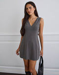 Thaif Mini Dress in Tailoring Charcoal