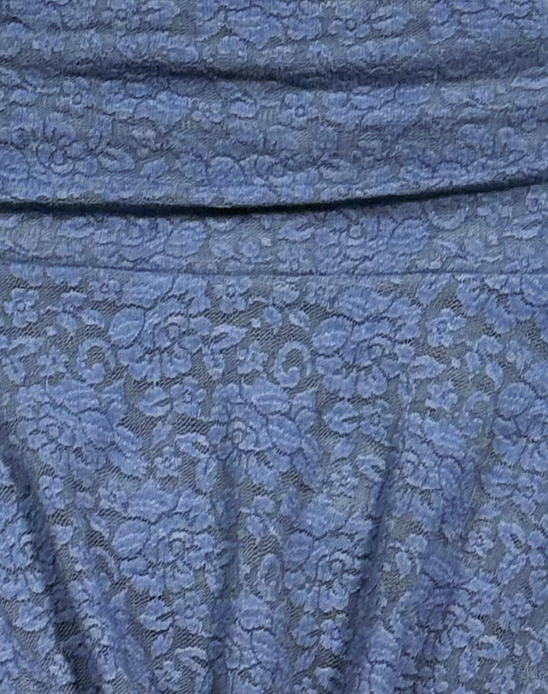 Theri Frill Mini Skirt in Moonlight Blue