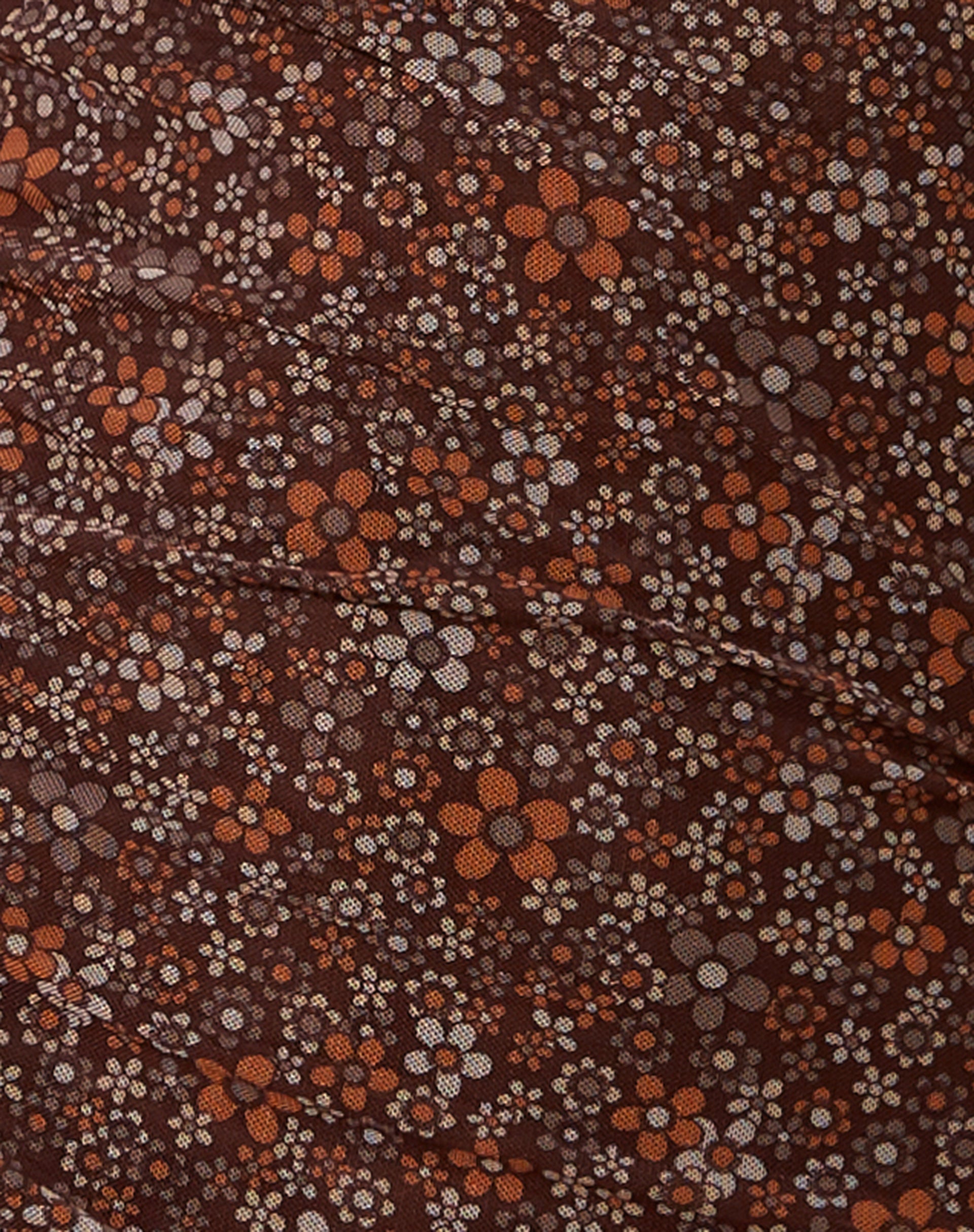 Tintin Mini Dress in Flower Garden Brown