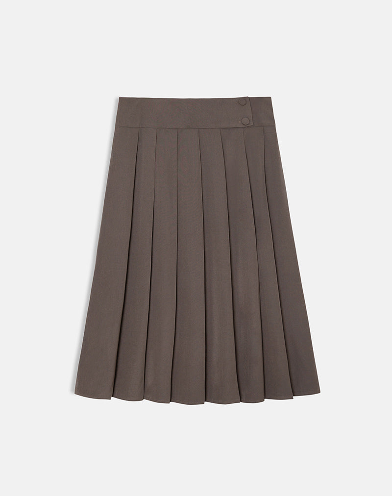 Tisrah Midi Skirt in Truffle
