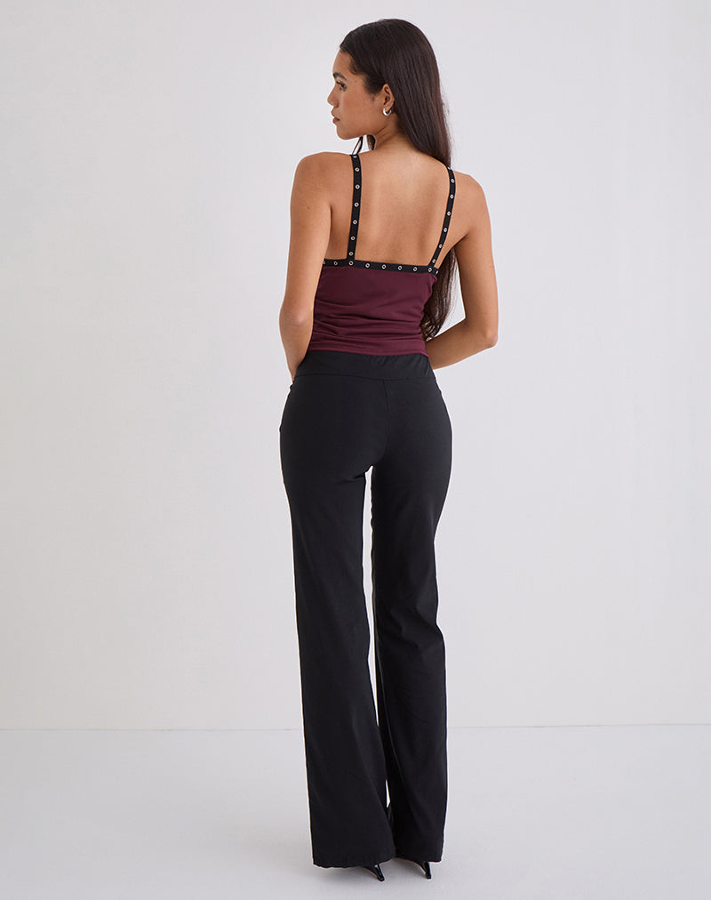 Tolani Cami Top in Heavy Mesh Wine