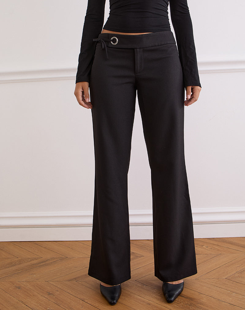 Tova Tie Tailoring Trousers in Black
