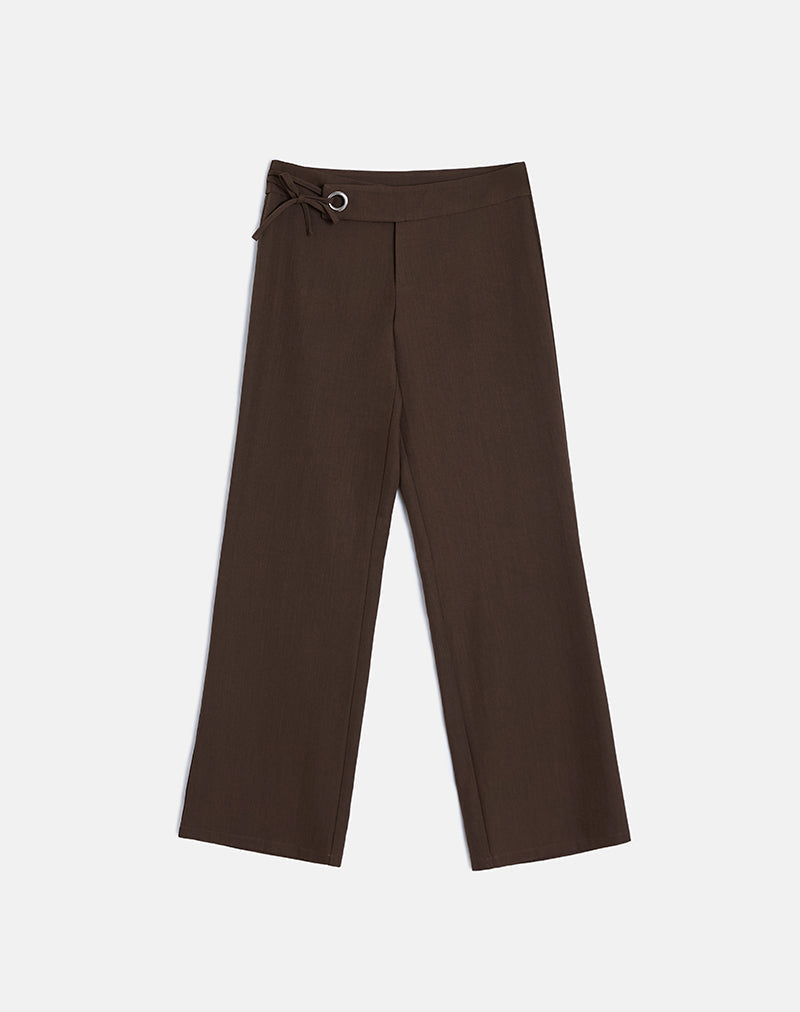 Tova Tie Tailoring Trousers in Chocolate