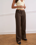 Tova Tie Tailoring Trousers in Chocolate