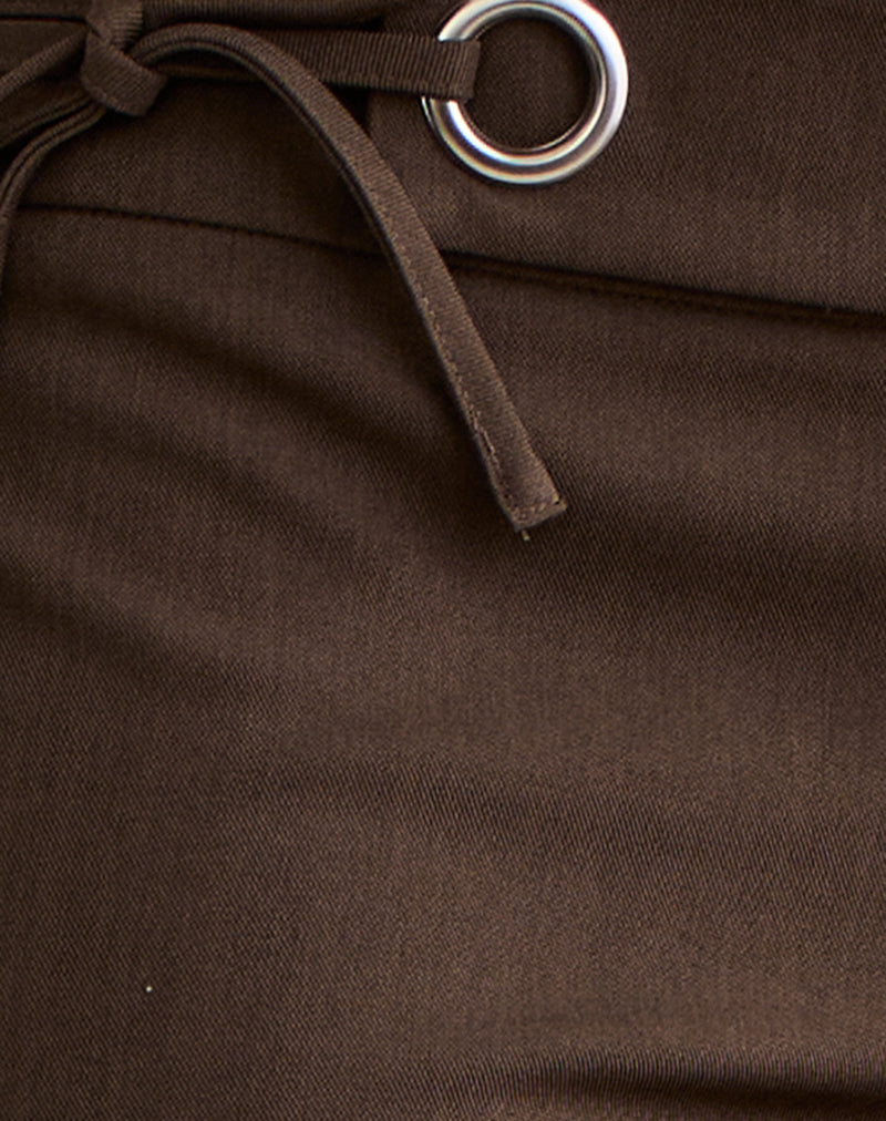 Tova Tie Tailoring Trousers in Chocolate