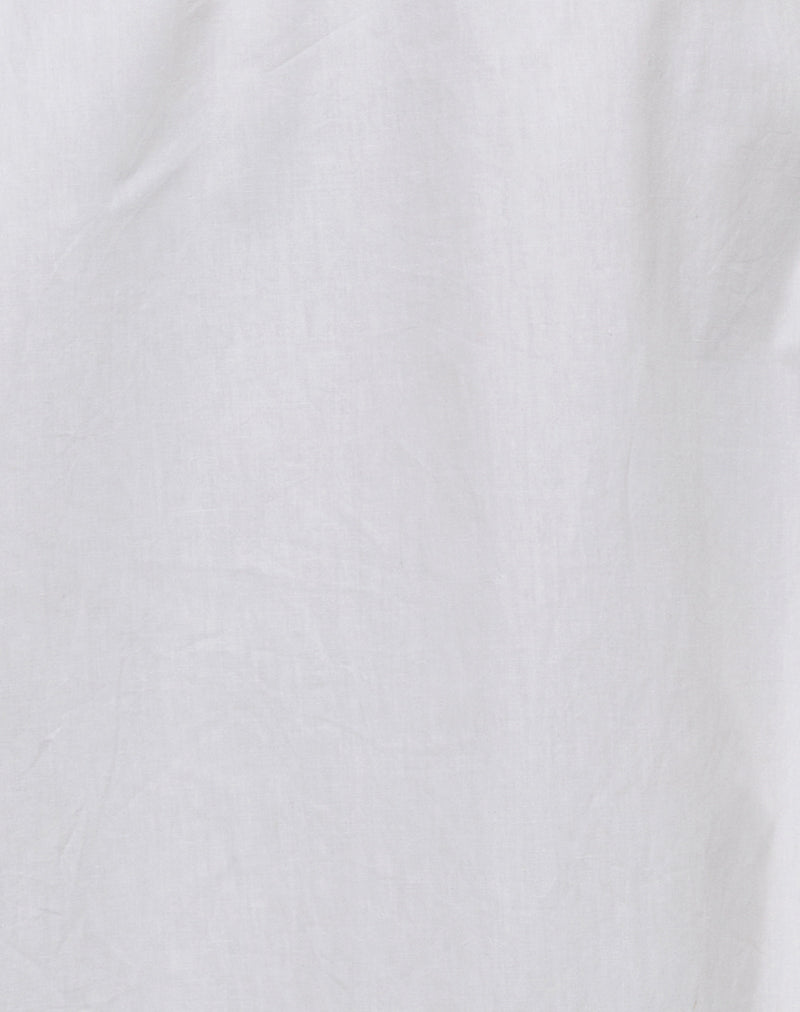 Taka Midi Skirt in Poplin White