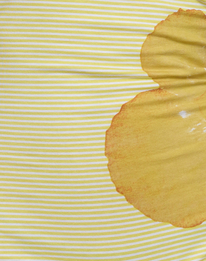 Umeko Jumpsuit in Stripe Floral Buttermilk