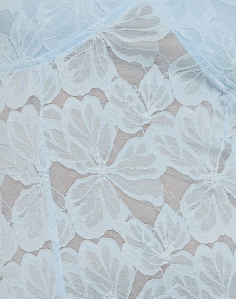 Valea Midi Dress in Zinnia Lace Blue