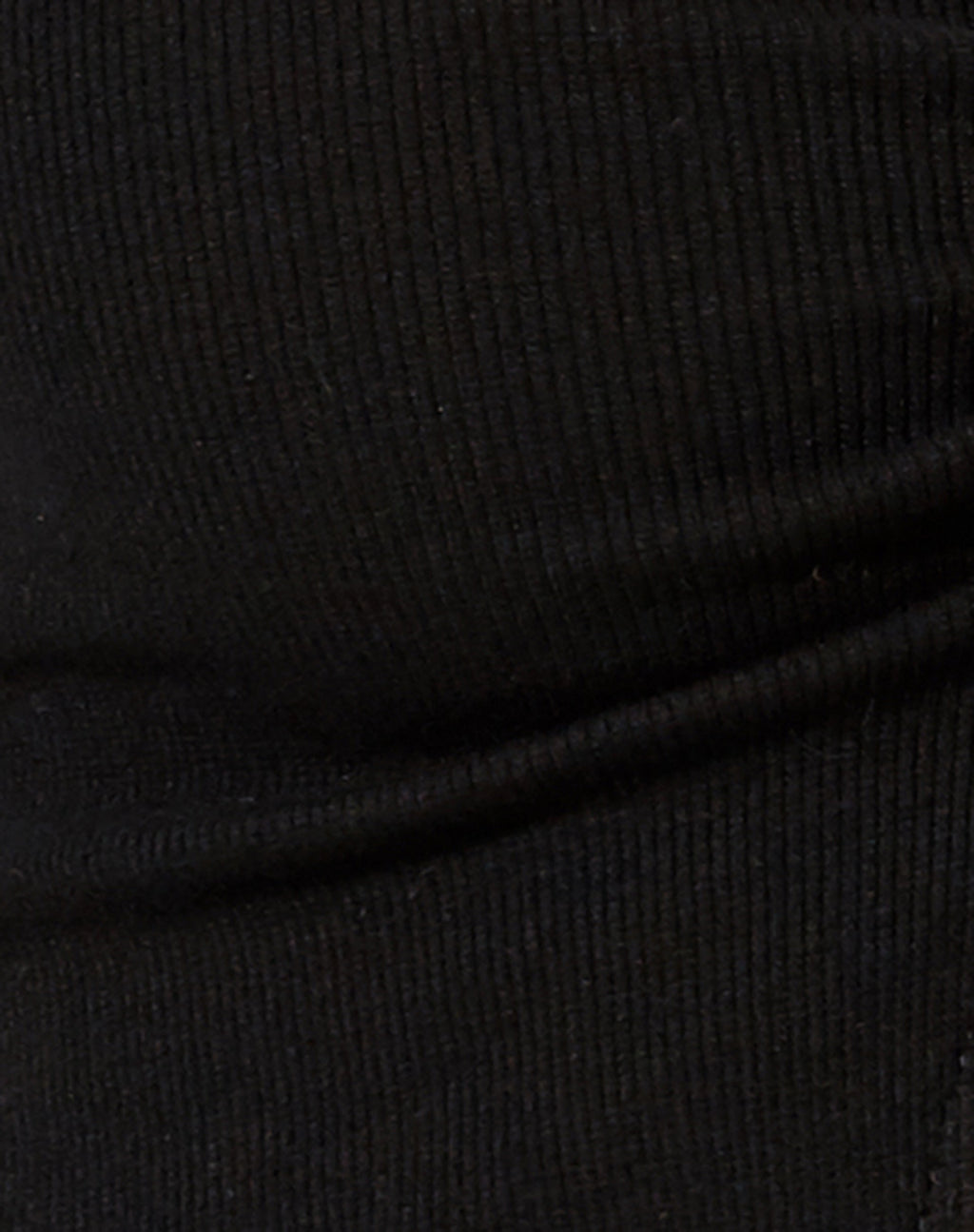 Venema Long Sleeve Top in Rib Black