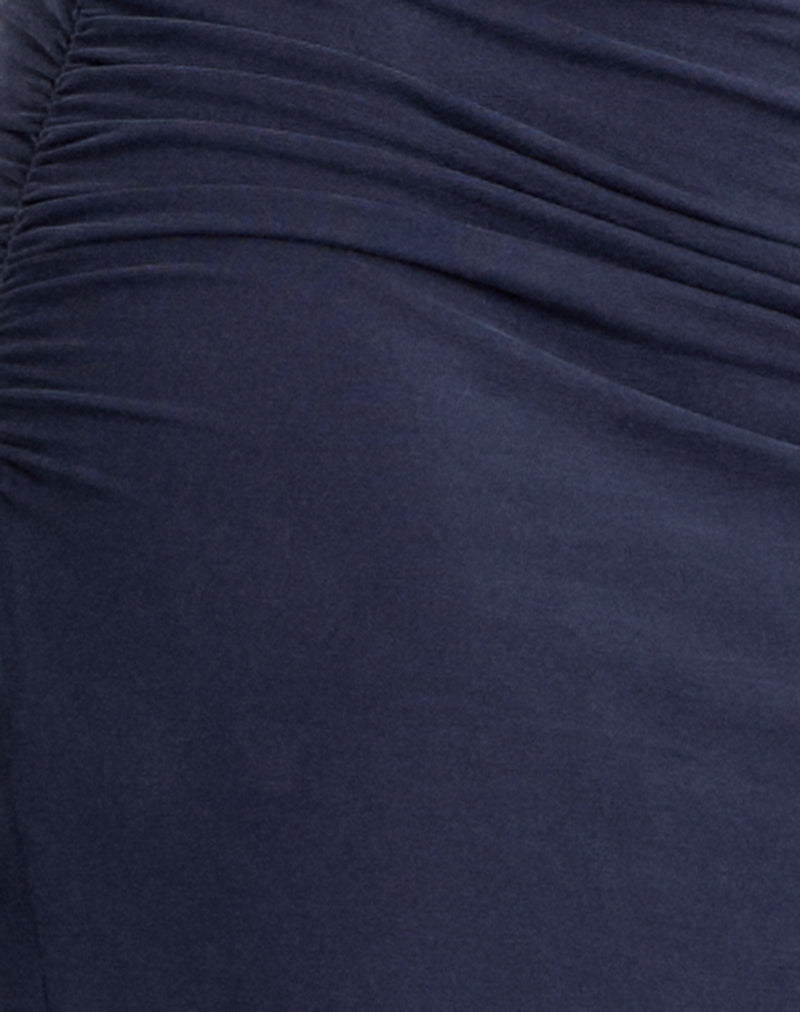Venya Maxi Skirt in Cupro Navy