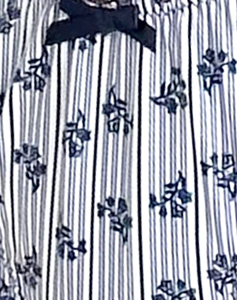 Veroly Bikini Bottom in Floral Stripe with Bows