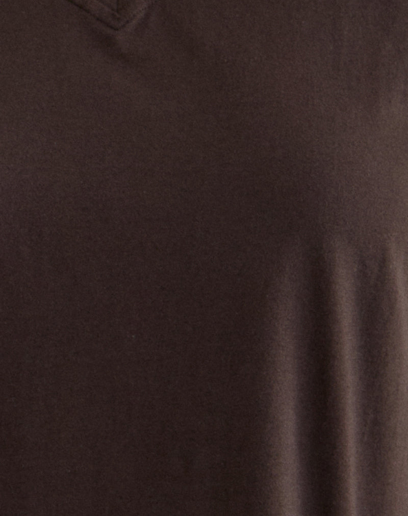 Viman Top in Jersey Chocolate