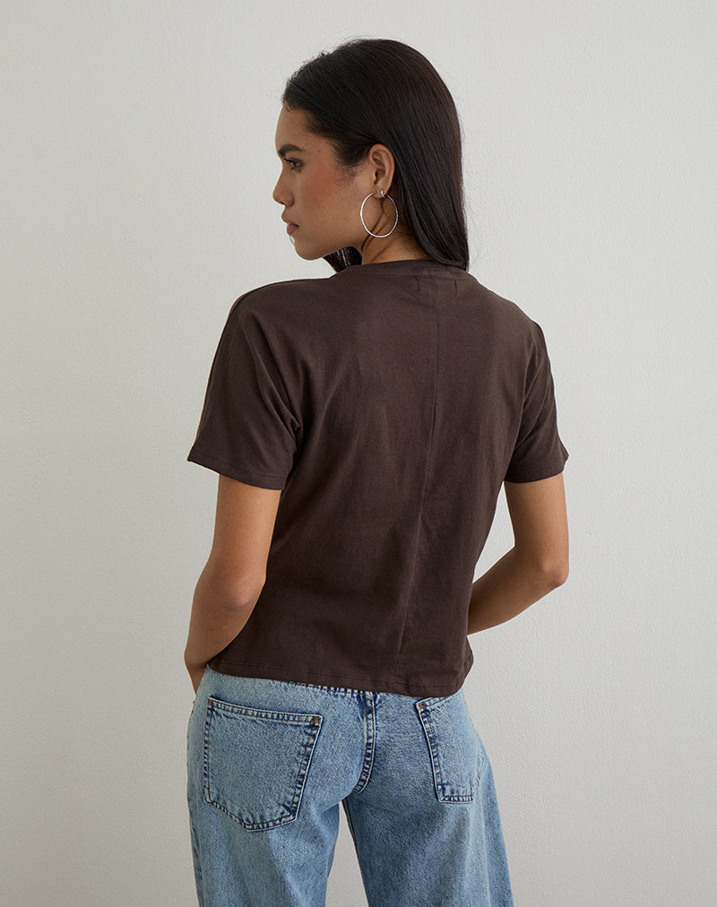 Viman Top in Jersey Chocolate