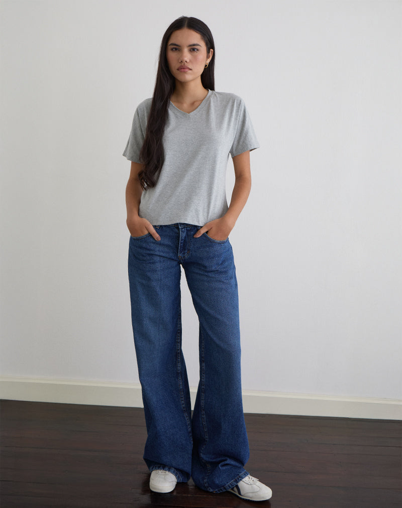 Viman Top in Jersey Grey Marl