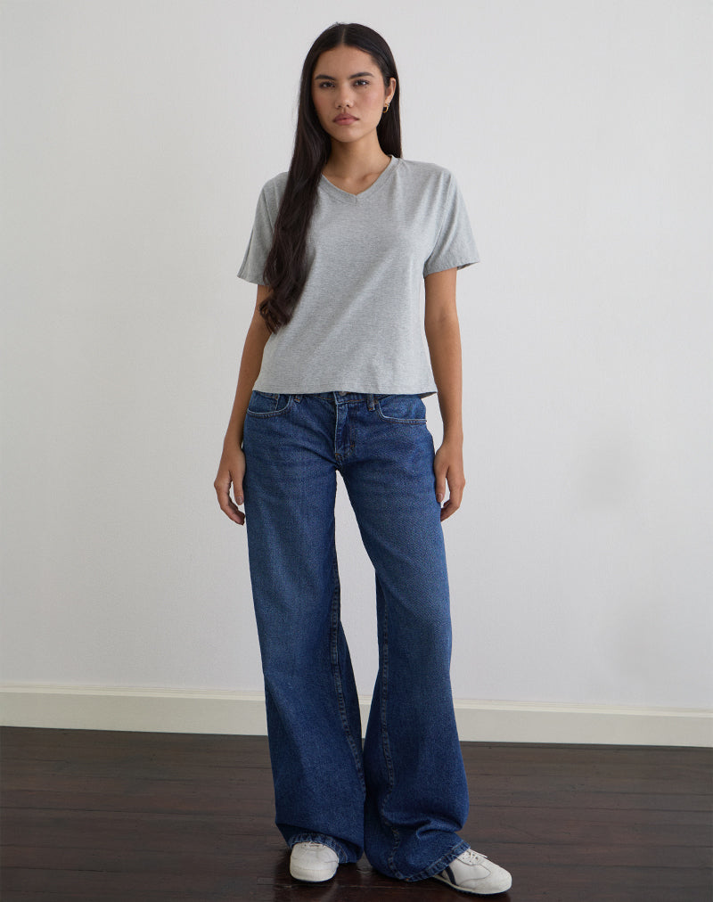 Viman Top in Jersey Grey Marl