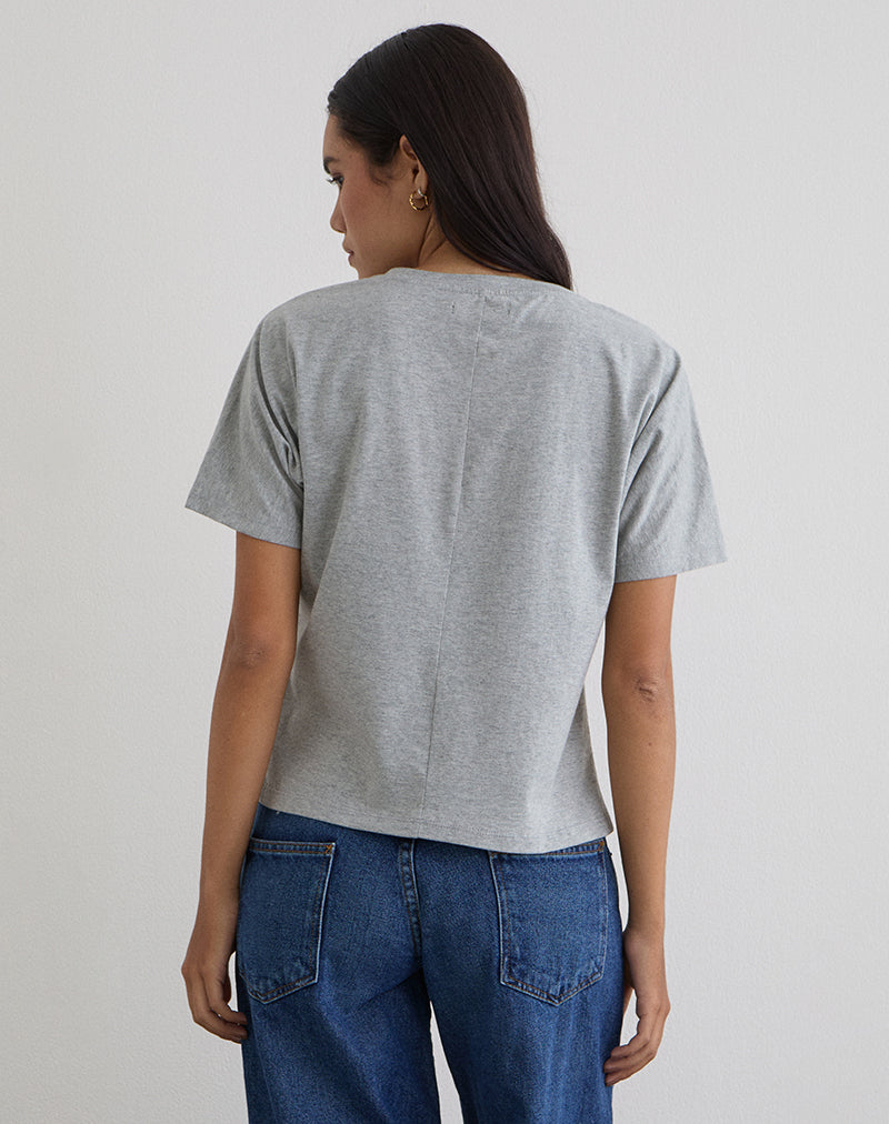 Viman Top in Jersey Grey Marl