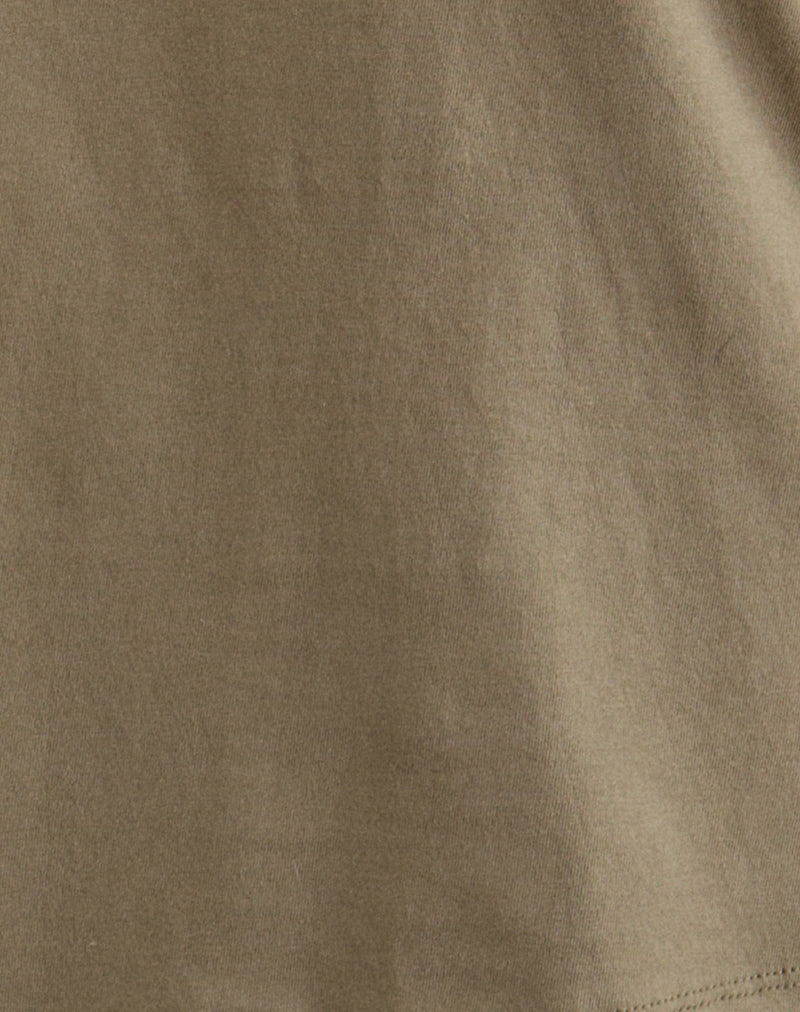 Viman Top in Jersey Khaki